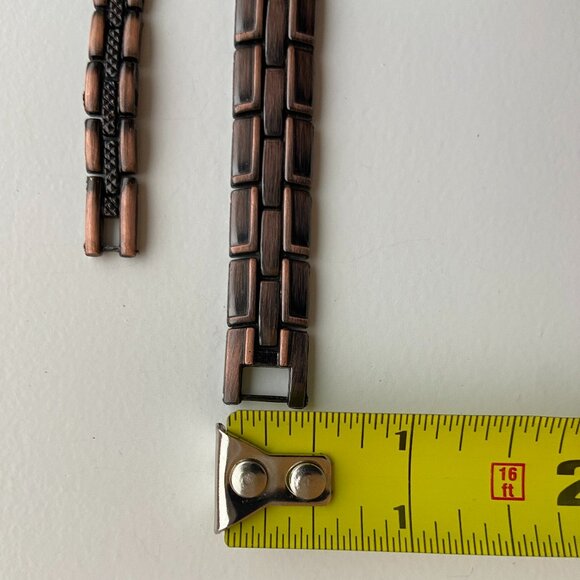 Copper-Tone Link Bracelet Pair - Picture 2 of 4